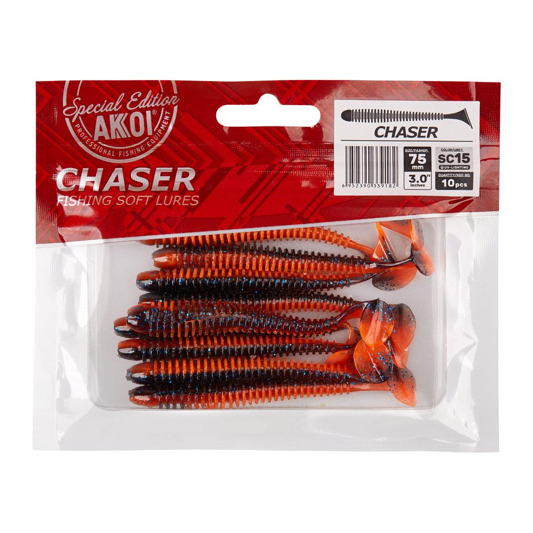 Силиконовая приманка AKKOI CHASER 75mm цвет SC15