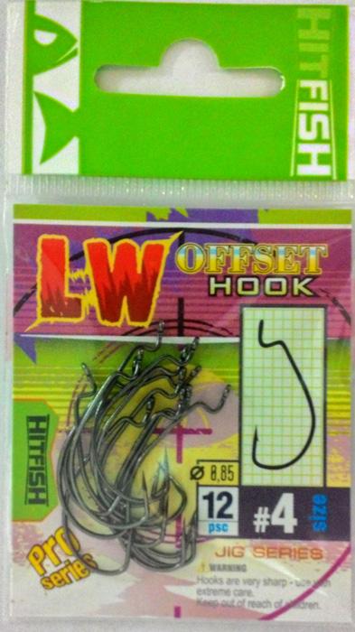 Крючок офсетный HITFISH LW OFFSET HOOK #01 (10 шт/пач)