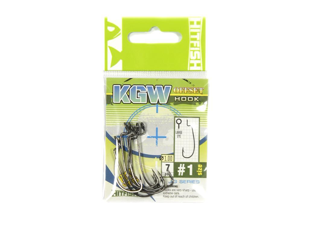 Крючок офсетный HITFISH KGW Offset Hook # 2/0 (6 шт/уп)