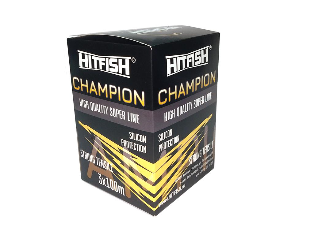 Леска HITFISH CHAMPION 100m (0.181 mm 3.84 kg) Ца. Стальной