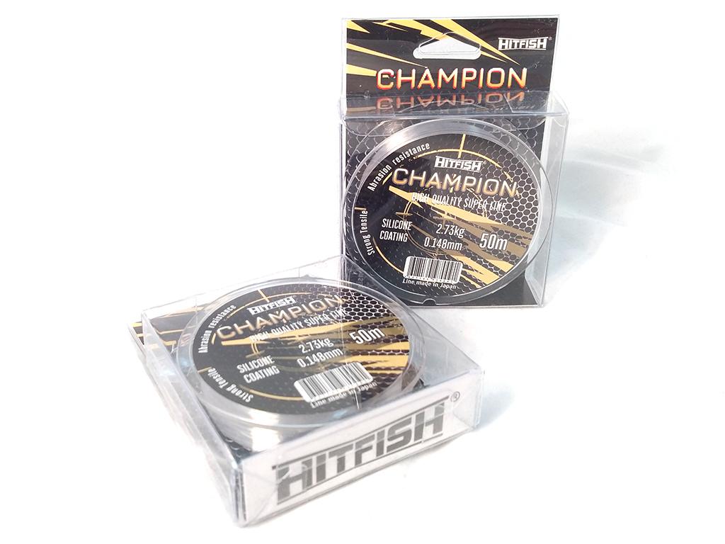 Леска HITFISH CHAMPION 50m (0.105 mm 1.28 kg) Ца. Стальной