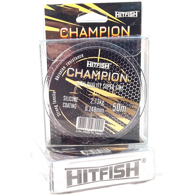 Леска HITFISH CHAMPION 50m (0.105 mm 1.28 kg) Ца. Стальной