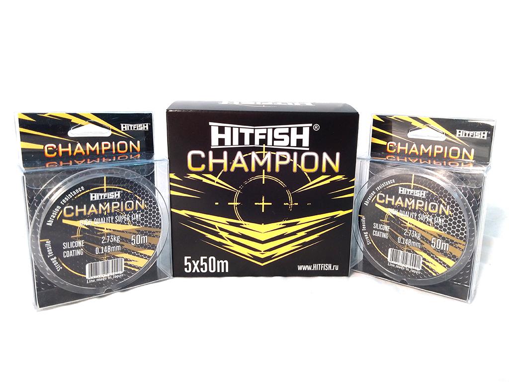 Леска HITFISH CHAMPION 50m (0.105 mm 1.28 kg) Ца. Стальной