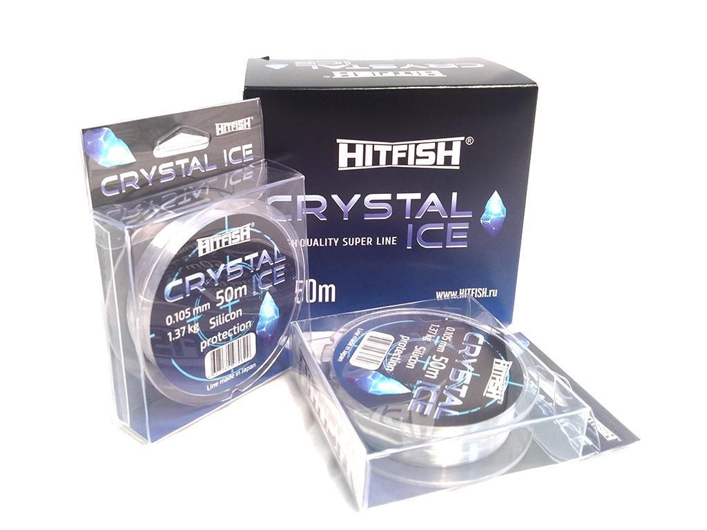Леска HITFISH CRYSTAL ICE 50m (0.091mm 1.05 kg) Ца. Голубой