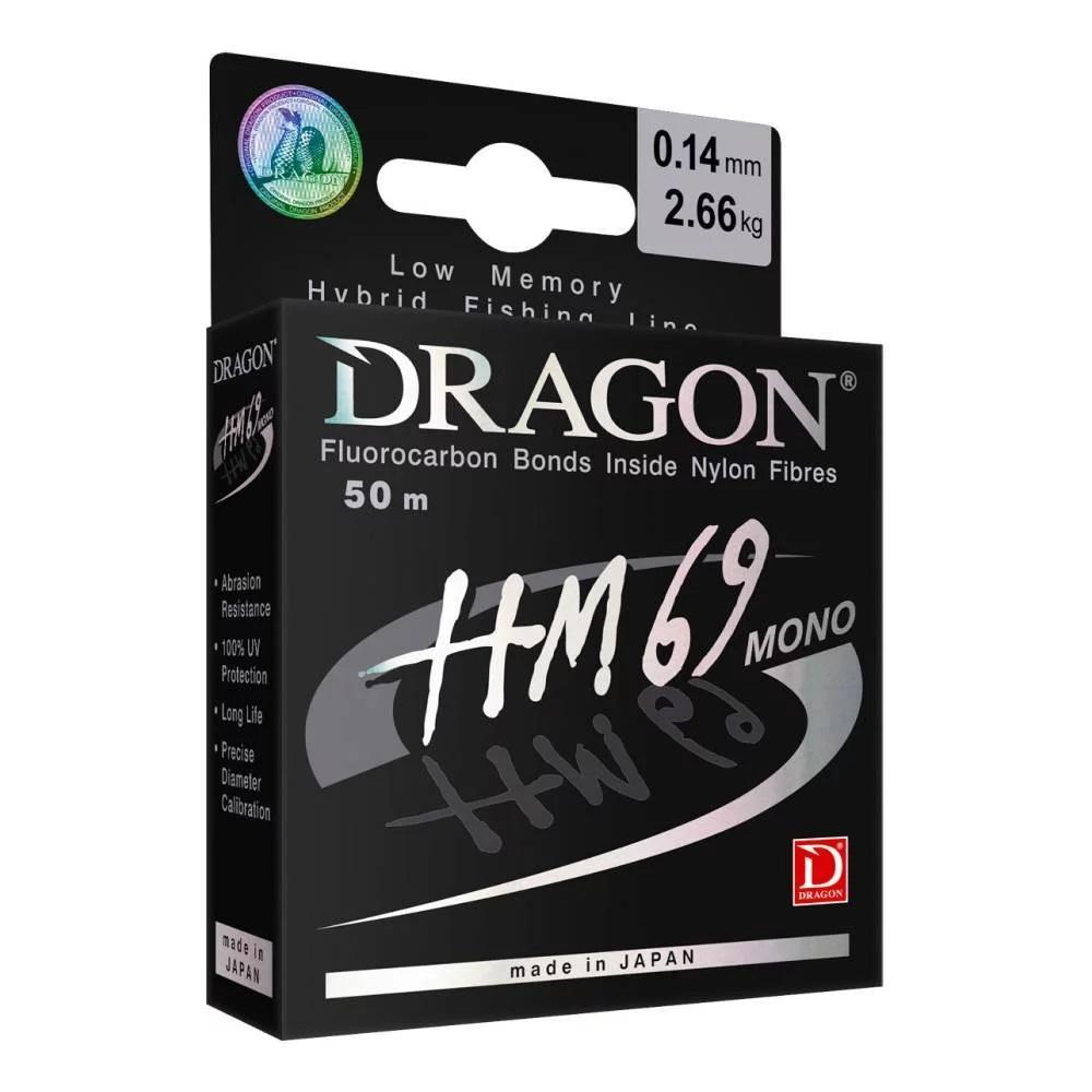 Леска DRAGON HM69 Pro 50 m 0.081 mm/1.19 kg Светло-голубая