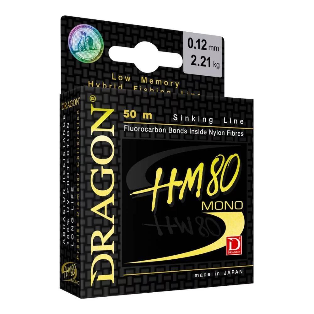 Леска DRAGON HM80 Pro 50 m 0.082 mm/1.31 kg Светло-зеленая