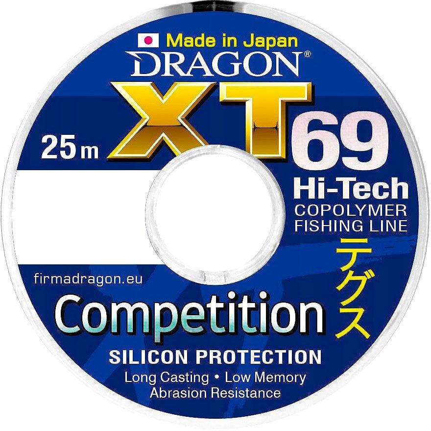 Леска DRAGON XT69 Hi-Tech COMPETITION 25 m 0.18 mm/4.45 kg Синяя