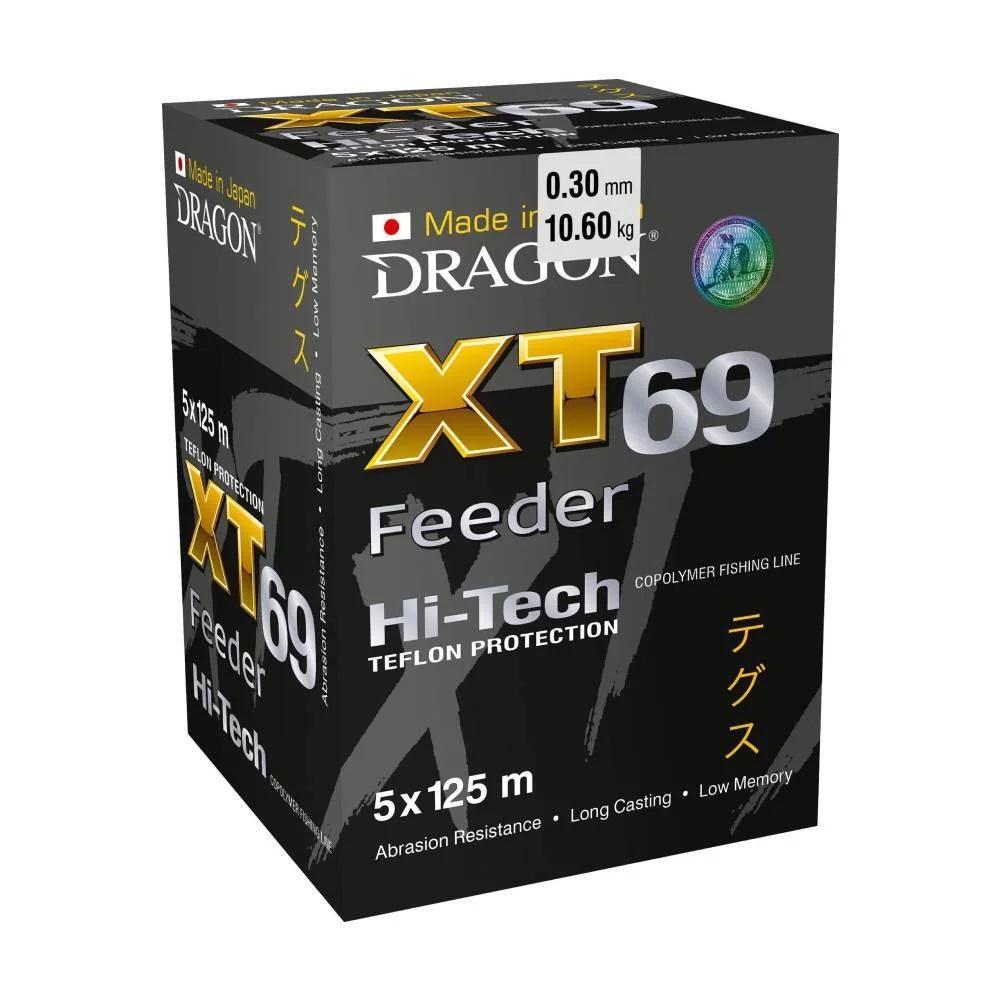 Леска DRAGON XT69 Hi-Tech FEEDER 125 m 0.16 mm/3.55 kg Темно-коричневая