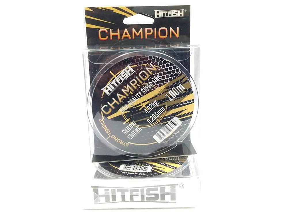 Леска HITFISH CHAMPION 100m (0.234 mm 5,88 kg) Ца. Стальной