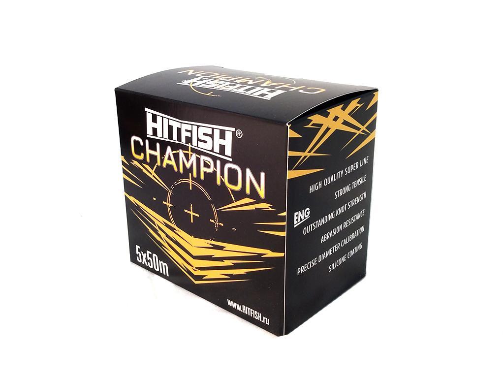 Леска HITFISH CHAMPION 50m (0.128 mm 1.85 kg) Ца. Стальной