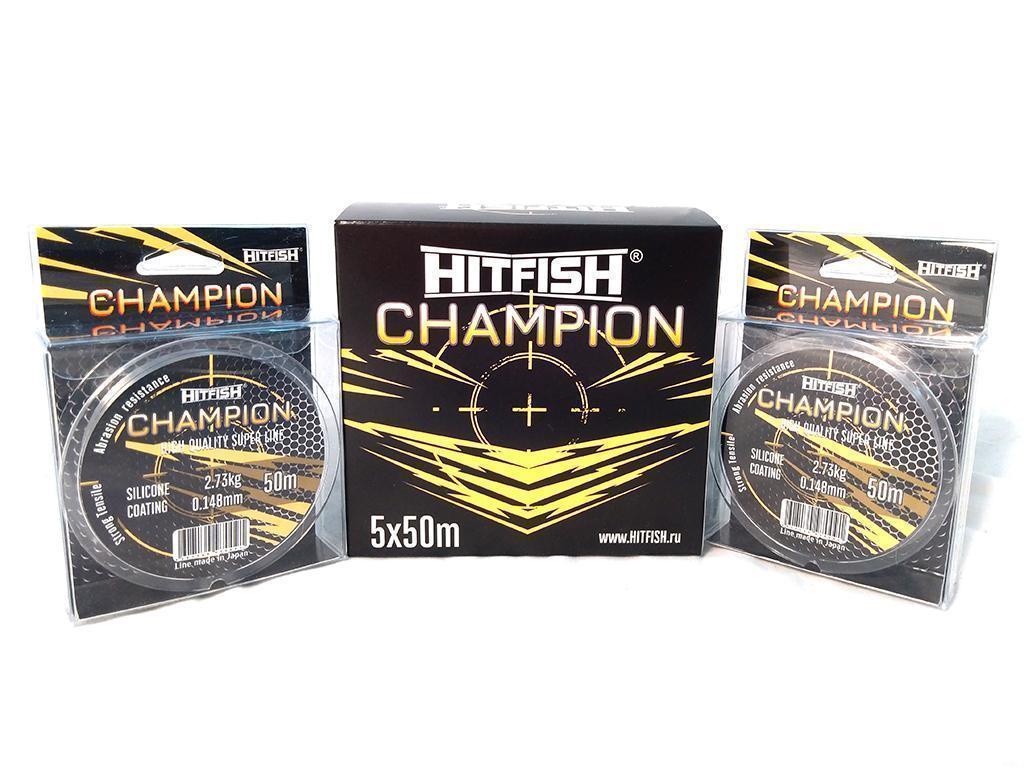 Леска HITFISH CHAMPION 50m (0.234 mm 5,88 kg) Ца. Стальной