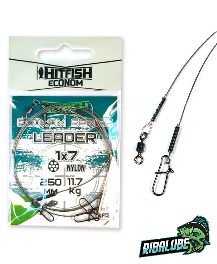 Поводки HITFISH Econom Leader Nylon 1×7 (150mm 6.8 kg) (3 шт/уп)