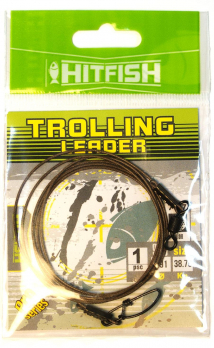 Стальной поводок HITFISH Trolling leader (Nylon) (650 mm d0.76 28.5kg) (1 шт/уп)