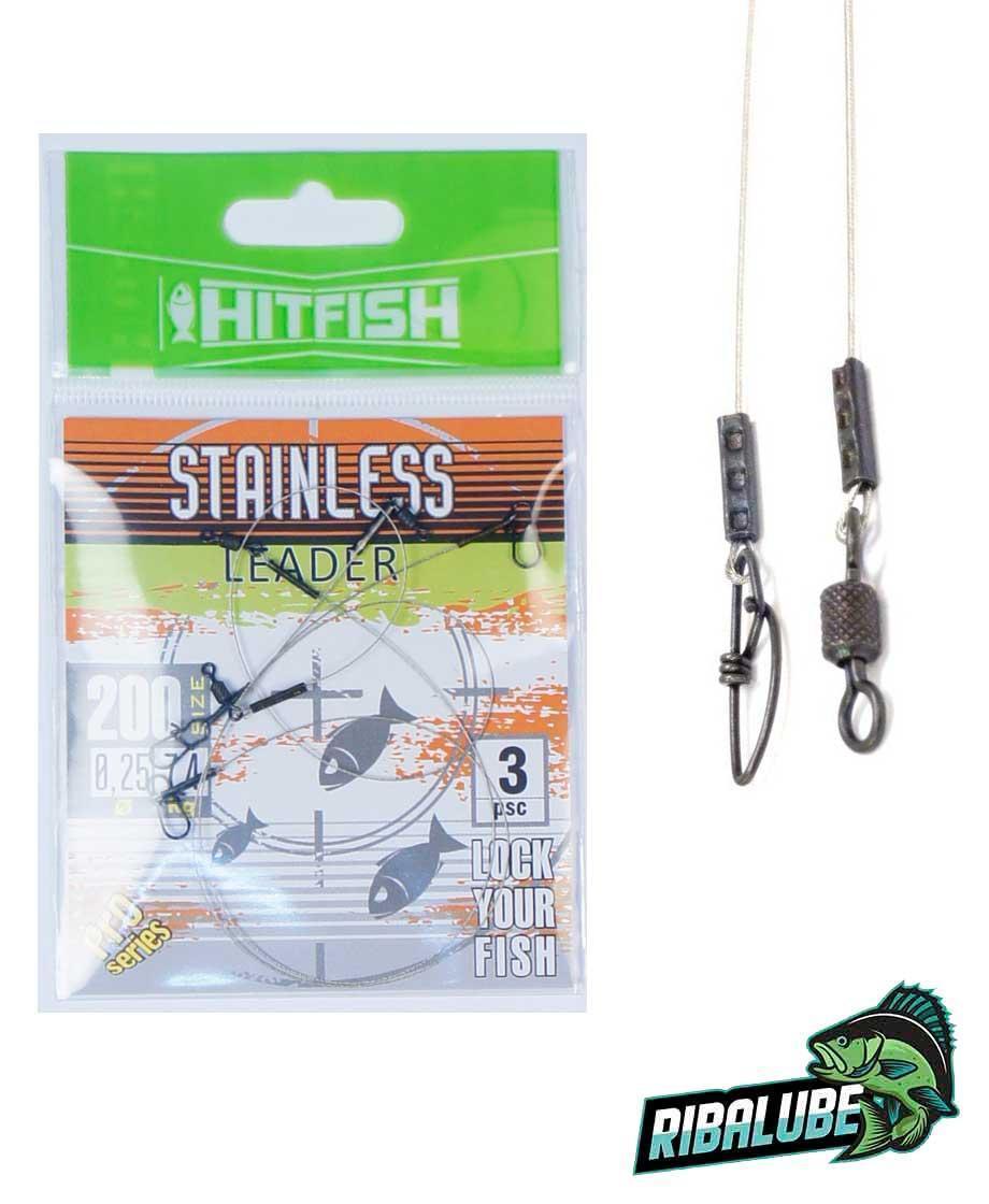 Стальной поводок HITFISH Stainless leader (белый 1*19 нитей) (250 mm d0.30 11.2 kg) (3 шт/уп)