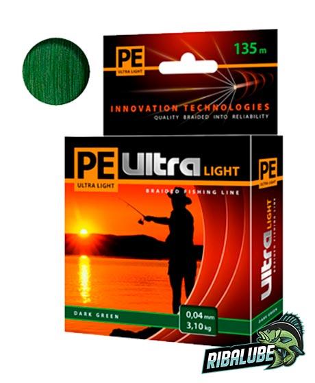 Плетеный шнур PE ULTRA LIGHT (Dark-Green, 0,12-мм, 135-м)