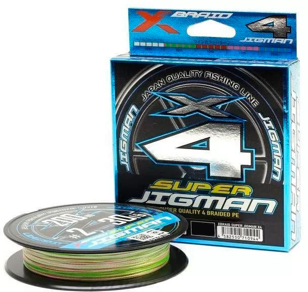 Шнур X-BRAID SUPER JIGMAN X4 200m #0.6 12 lb