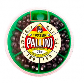 Набор свинцовых грузов PALLINI (70 gr) 0.2;0.3;0,4;0,5;0,6;0.75