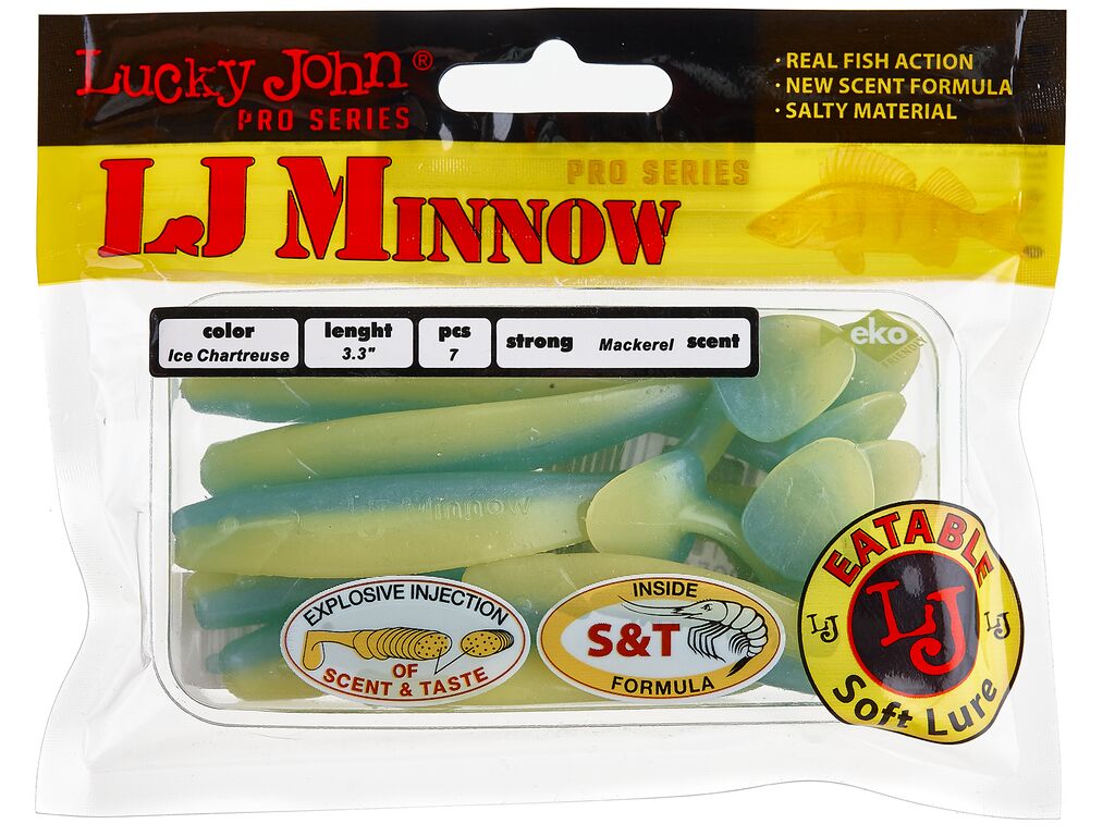 ВИБРОХВОСТЫ СЪЕДОБ. ИСКУССТ. LJ PRO SERIES MINNOW 3.3IN (08.40)/T57