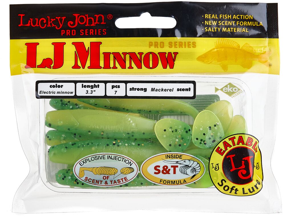 ВИБРОХВОСТЫ СЪЕДОБНЫЕ LJ PRO SERIES MINNOW 3.3IN (08.40)/T18
