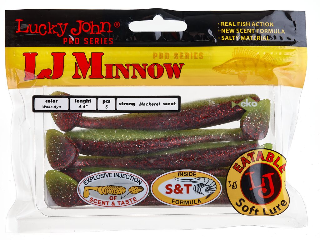 ВИБРОХВОСТЫ СЪЕДОБНЫЕ LJ PRO SERIES MINNOW 4.4IN (11.10)/T44