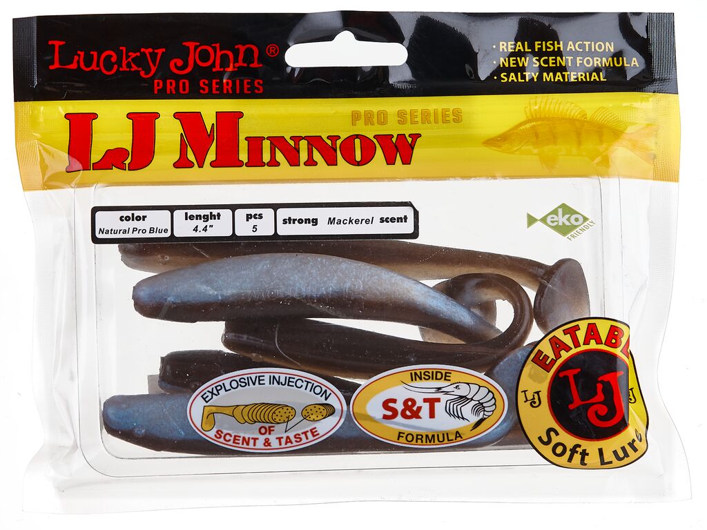 ВИБРОХВОСТЫ СЪЕДОБНЫЕ ИСКУССТВЕННЫЕ LJ PRO SERIES MINNOW 4.4IN (11.10)/T46