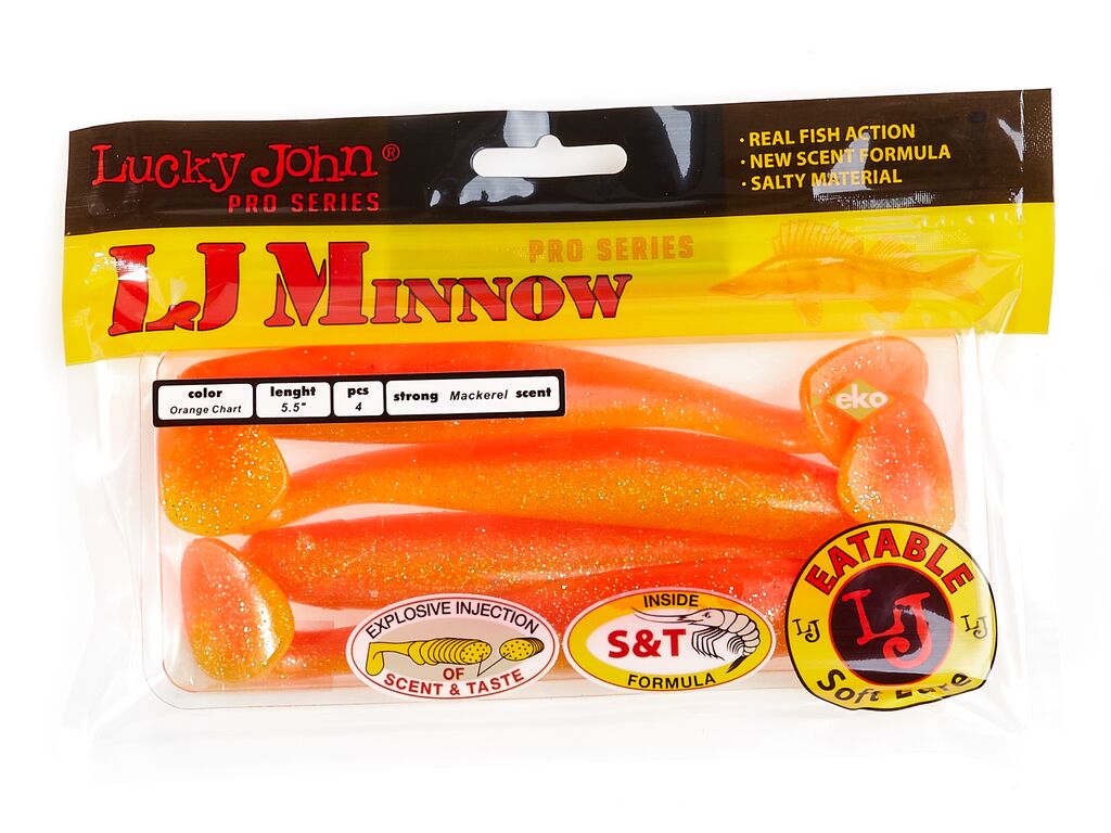 ВИБРОХВОСТЫ СЪЕДОБНЫЕ LJ PRO SERIES MINNOW 5.5IN (13.90)/T26
