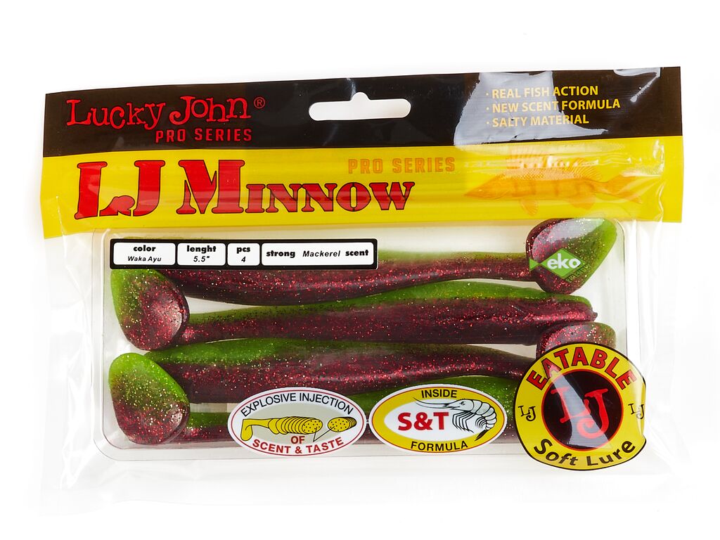 ВИБРОХВОСТЫ СЪЕДОБНЫЕ LJ PRO SERIES MINNOW 5.5IN (13.90)/T44