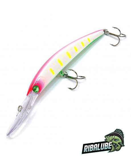 Воблер Ribalube Crystal Minnow 130мм/20гр/5-6,0м/#027