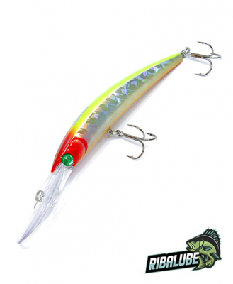 Воблер Ribalube Crystal Minnow 130мм/20гр/5-6,0м/#064