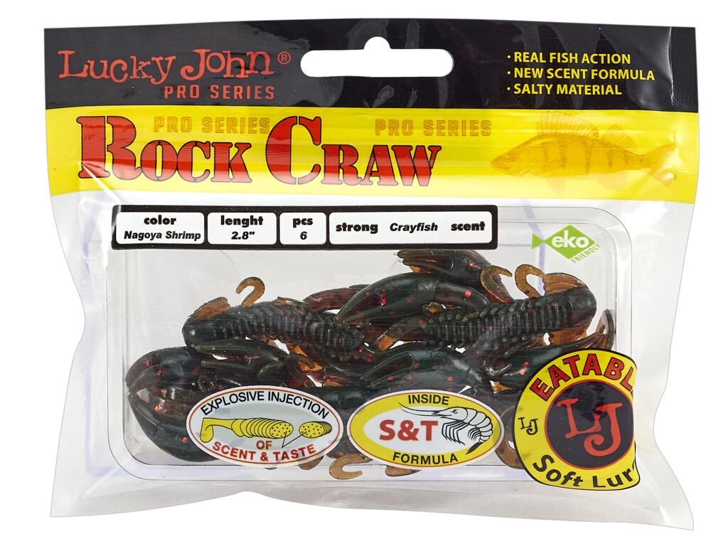 Твистеры съедобные LJ Pro Series ROCK CRAW 2.8in (07.20)/085 6шт.