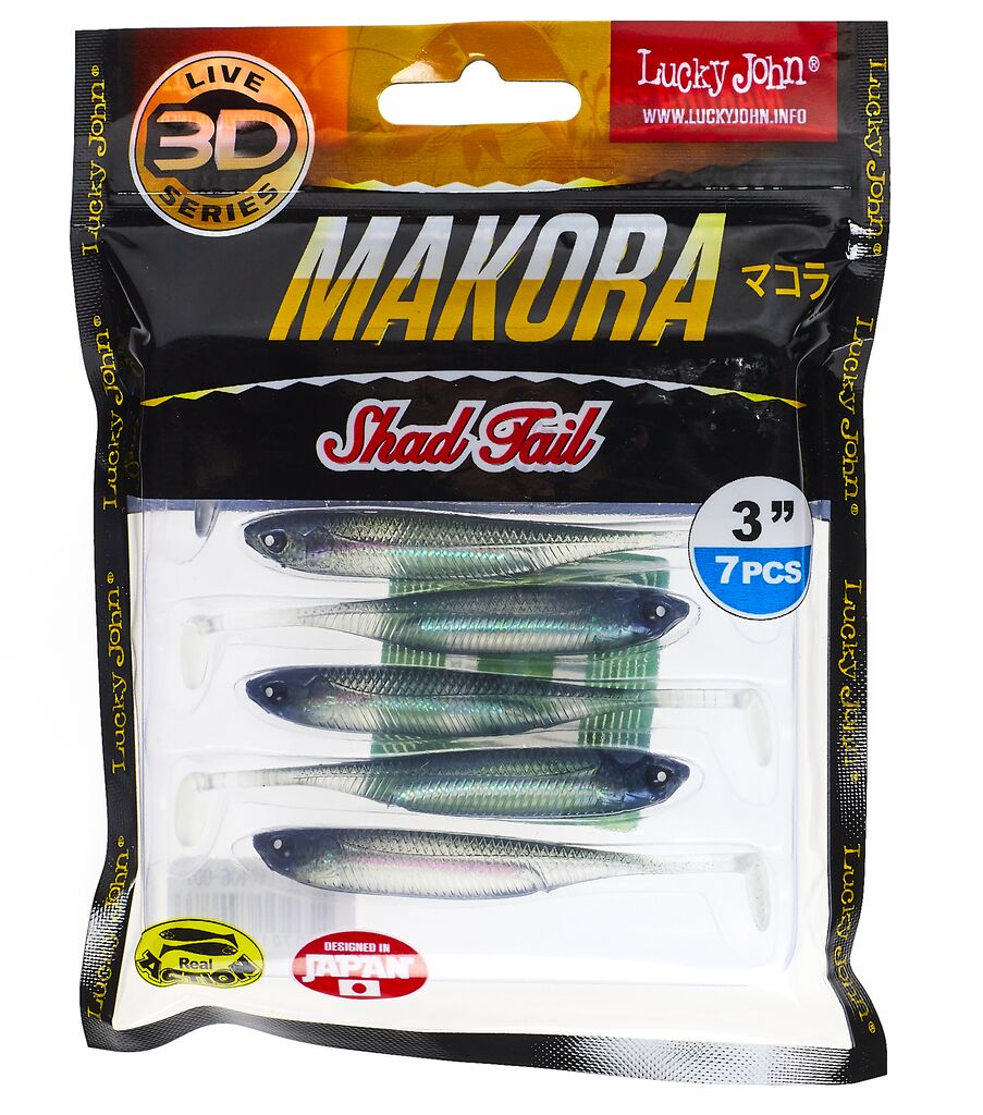 Виброхвосты LJ 3D Series MAKORA SHAD TAIL 4.0in (10,00)/002 6шт.