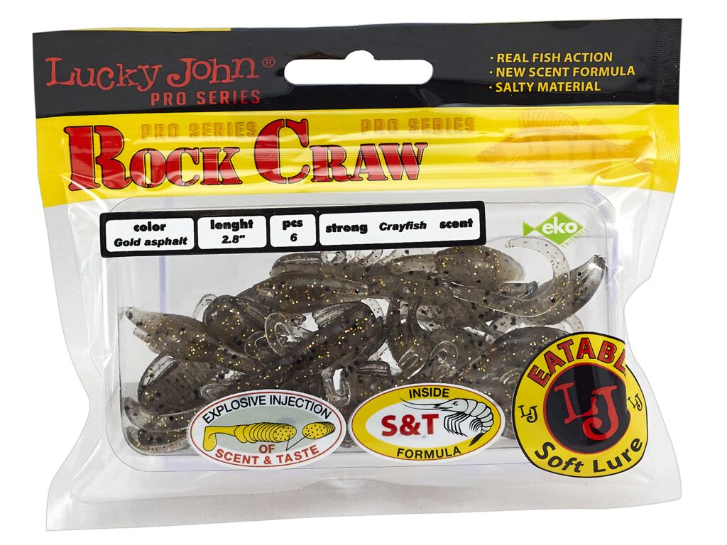 Твистеры съедобные LJ Pro Series ROCK CRAW 2.8in (07.20)/S02 6шт.