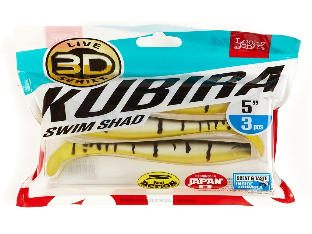 Виброхвосты LJ 3D Series KUBIRA SWIM SHAD 5,0in (12,50)/PG23 3шт.