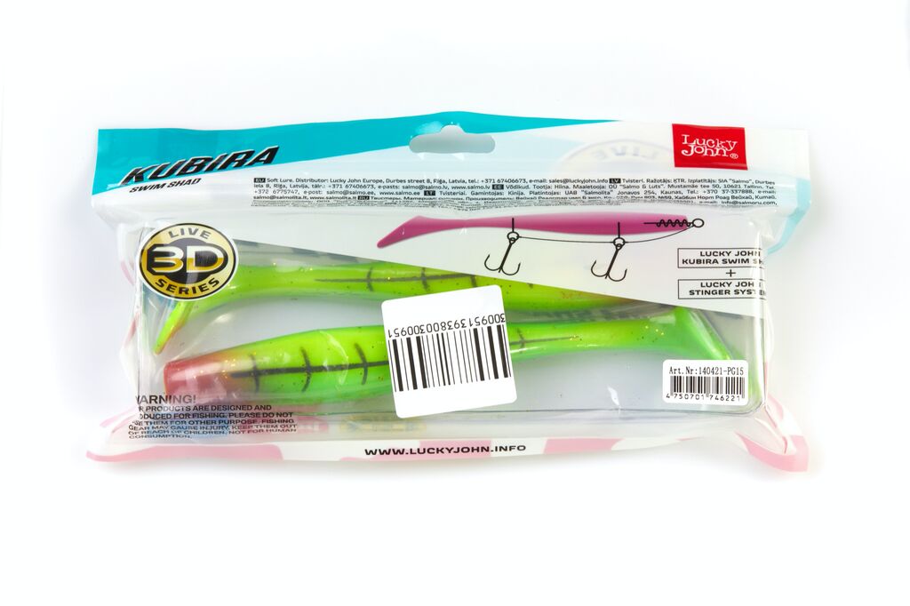 Виброхвосты LJ 3D Series KUBIRA SWIM SHAD 7,0in (17,50)/PG15 2шт.