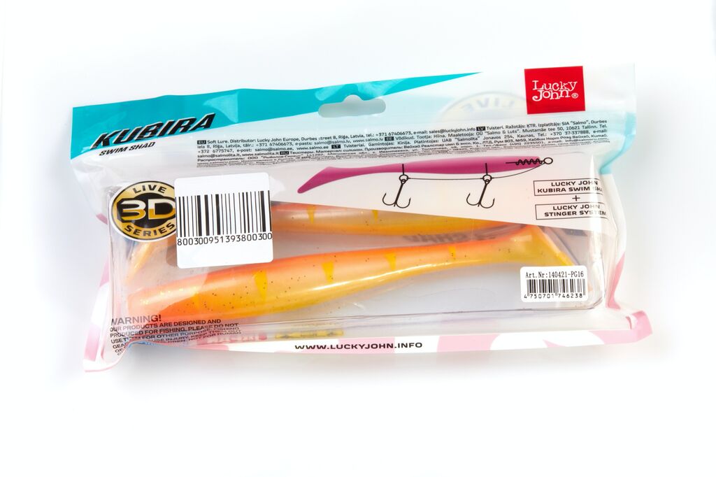 Виброхвосты LJ 3D Series KUBIRA SWIM SHAD 7,0in (17,50)/PG16 2шт.