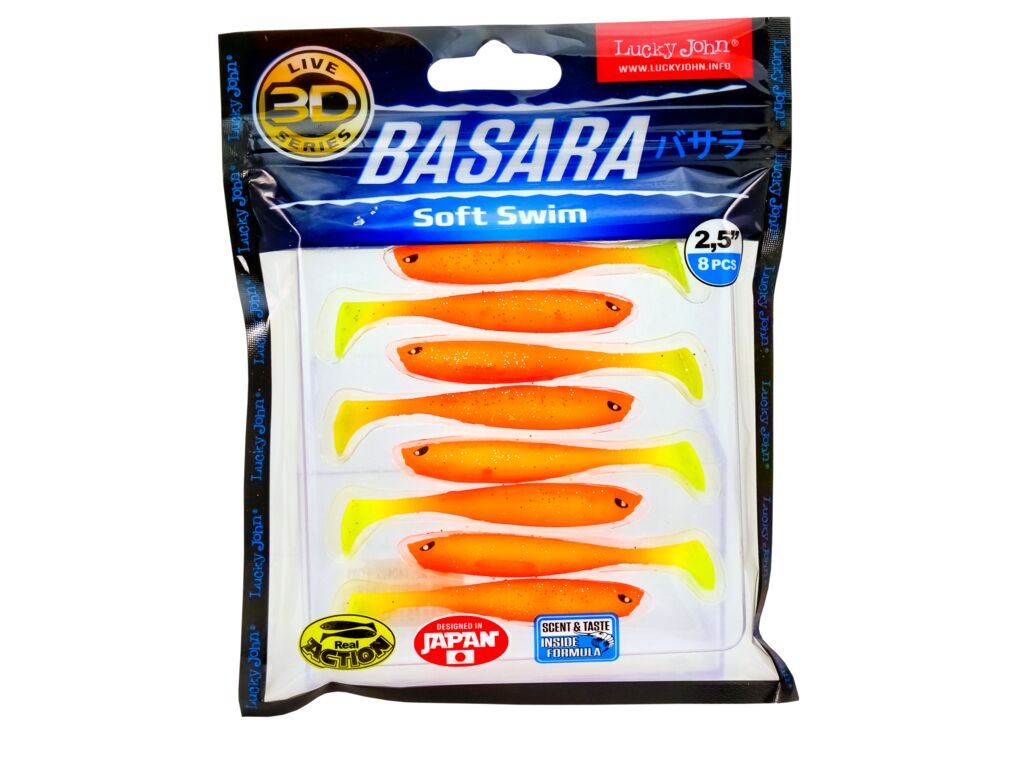 Виброхвосты LJ 3D Series BASARA SOFT SWIM 2.5in (06.35)/PG03 8шт.