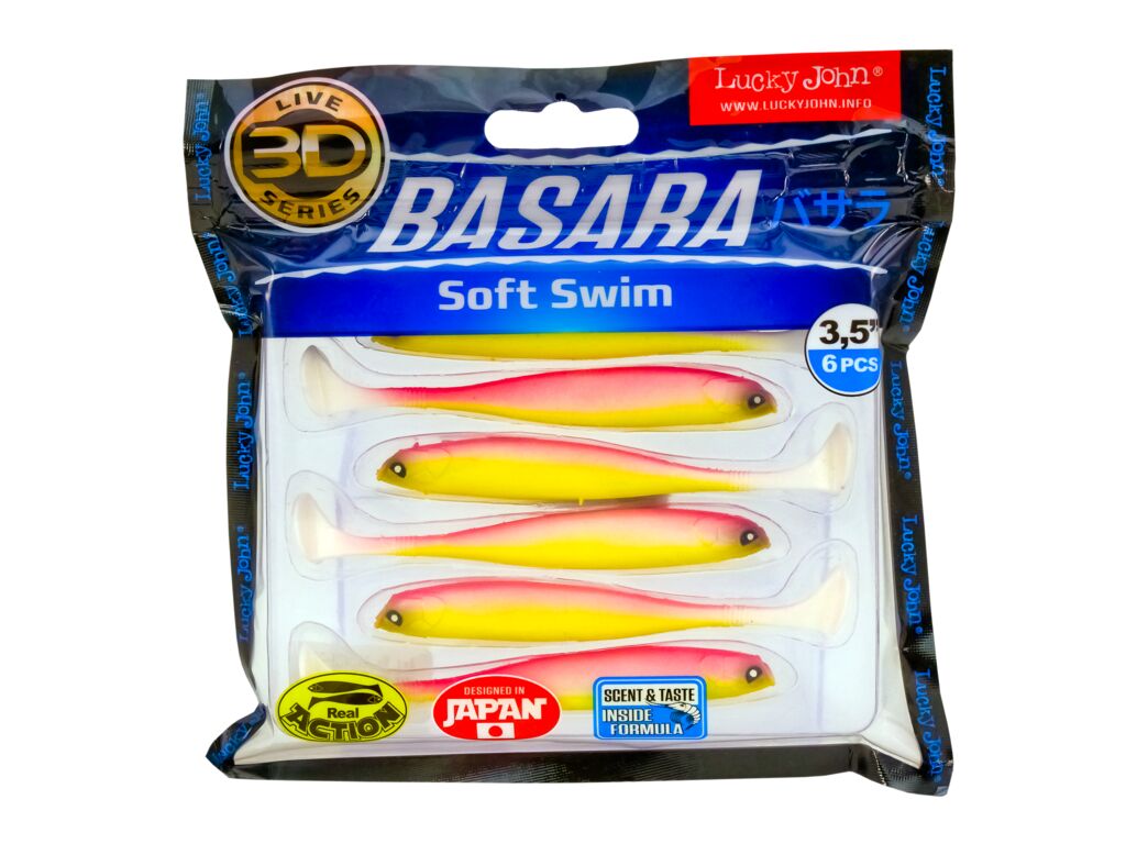 Виброхвосты LJ 3D Series BASARA SOFT SWIM 3.5in (08,89)/PG04 6шт.