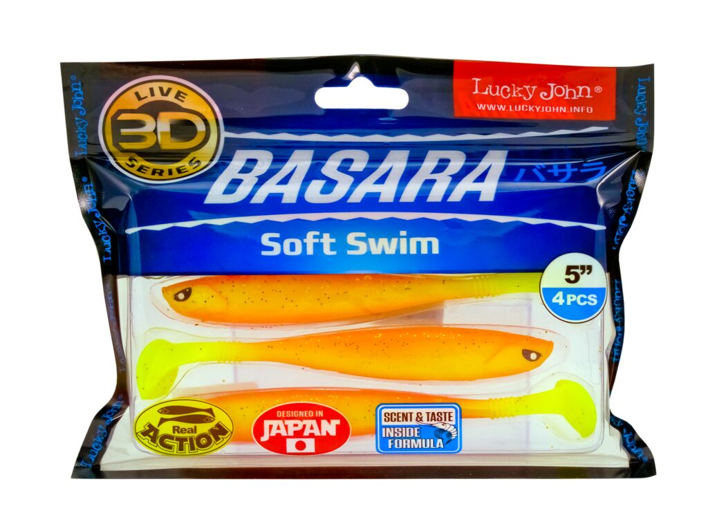 Виброхвосты LJ 3D Series BASARA SOFT SWIM 5.0in (12,70)/PG03 4шт.