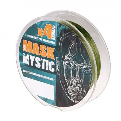 Плетёный шнур MASK MYSTIC x4 100м deep-green 0.10мм/3,63кг