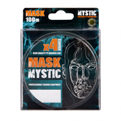 Плетёный шнур MASK MYSTIC x4 100м deep-green 0.10мм/3,63кг