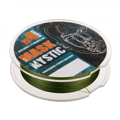 Плетёный шнур MASK MYSTIC x4 100м deep-green 0.10мм/3,63кг