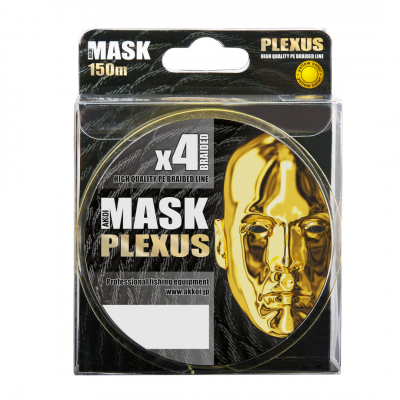 Плетёный шнур MASK PLEXUS x4 150м yellow 0.08мм/2,73кг