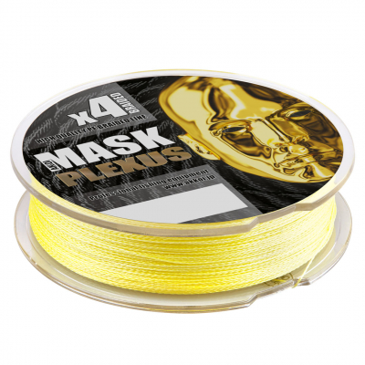 Плетёный шнур MASK PLEXUS x4 150м yellow 0.08мм/2,73кг