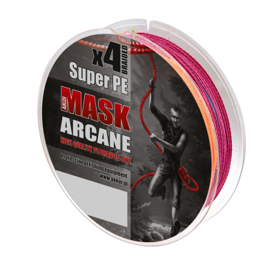 Плетёный шнур AKKOI MASK ARCANE x4 200м multicolor 0.12мм/4,54кг