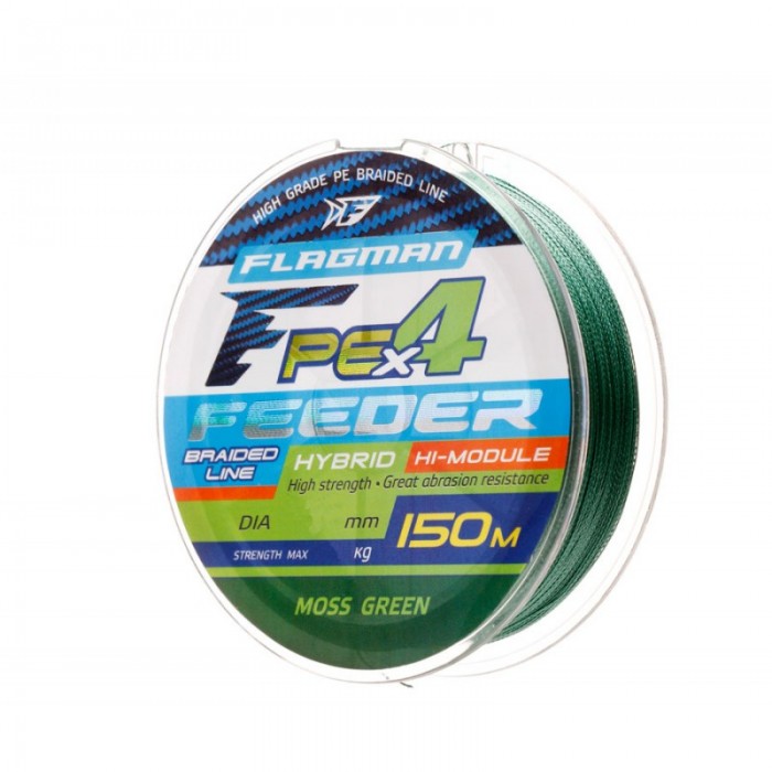 Плетёный шнур FLAGMAN PE Hybrid F4 135м MossGreen 0,12мм 6,4кг 14lb