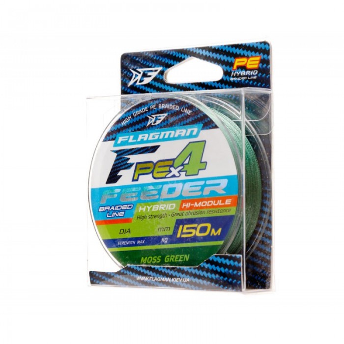 Плетёный шнур FLAGMAN PE Hybrid F4 135м MossGreen 0,23мм 11,4кг 25lb