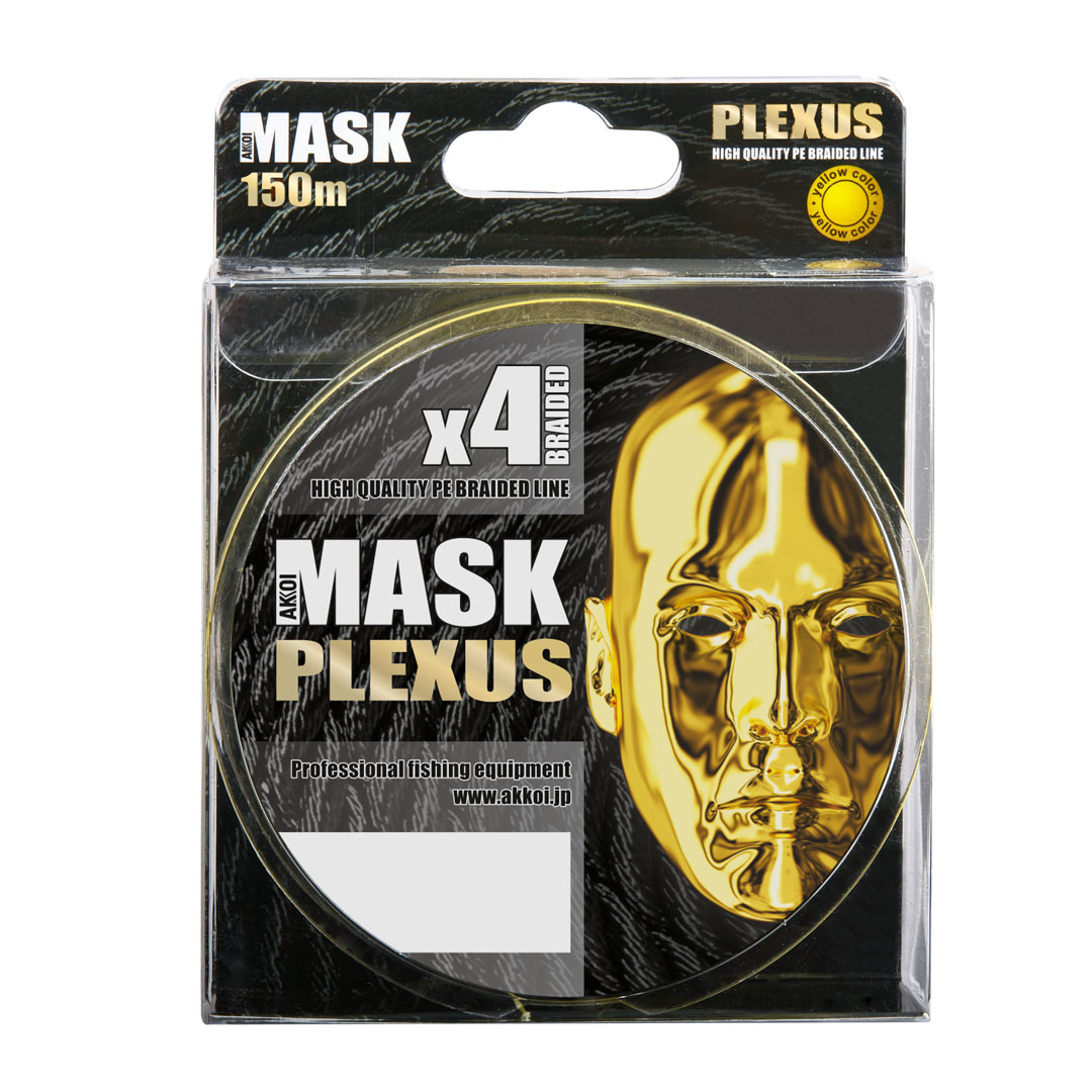 Плетёный шнур MASK PLEXUS x4 150м yellow 0.20мм/9,07кг