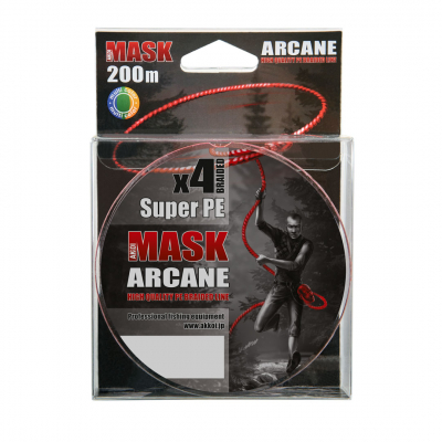 Плетёный шнур AKKOI MASK ARCANE x4 200м multicolor 0.20мм/9,07кг