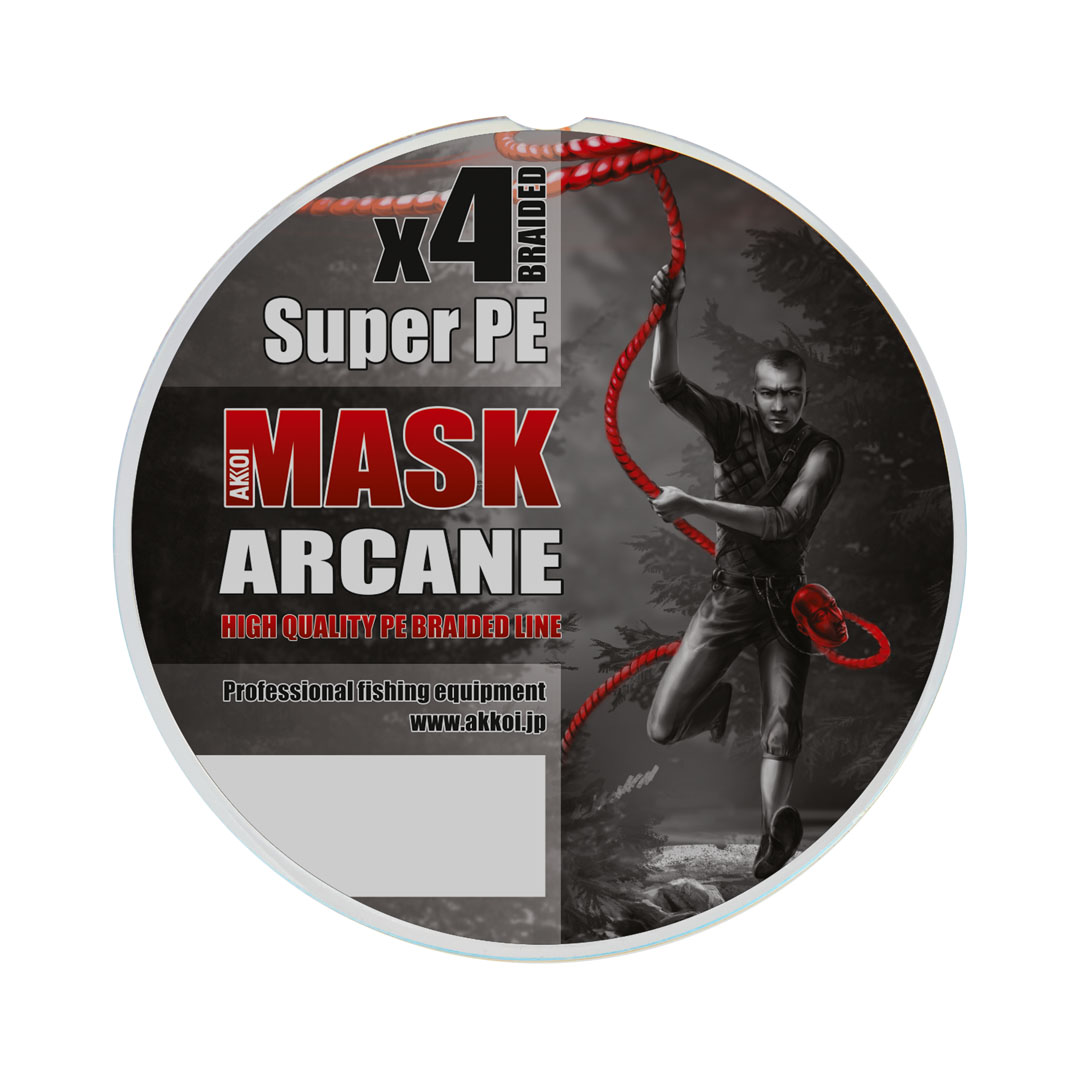 Плетёный шнур AKKOI MASK ARCANE x4 200м multicolor 0.20мм/9,07кг