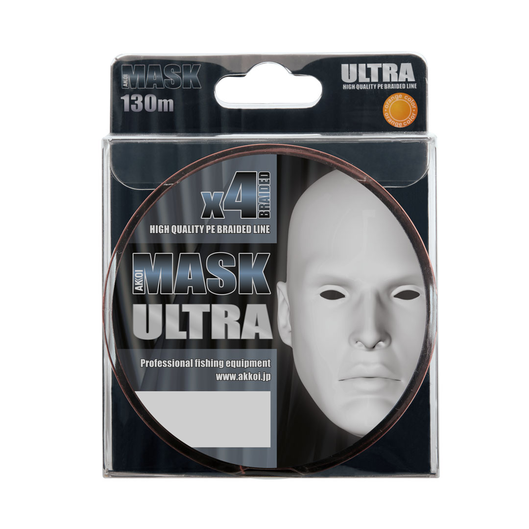 Плетёный шнур AKKOI MASK ULTRA x4 130м orange 0.06мм/2,27кг